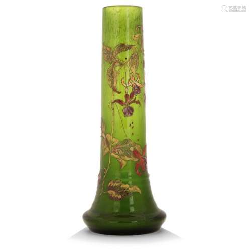 ÉMILE GALLÉ (1846 1904) Vase balustre élancé en ve…