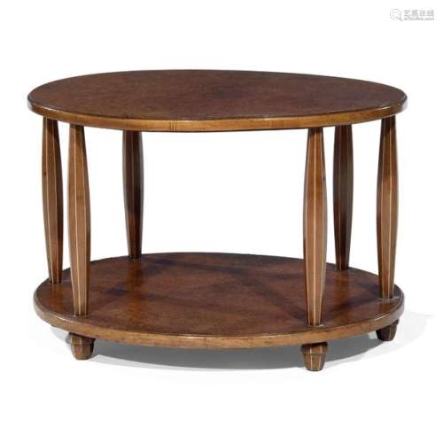 ~ JULES LELEU (1883 1961) Table basse ovale à stru…