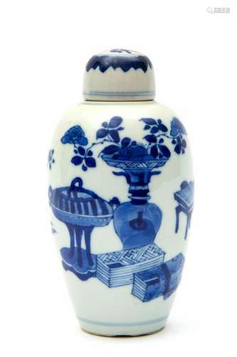 A Chinese blue and white porcelain tea canister Ka…