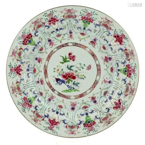 A lartge famille rose charger Qianlong period, Chi…