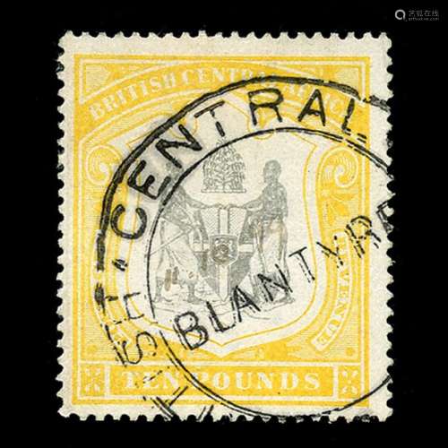 Afrique centrale britannique, 1897 1900, 10£ jaune…