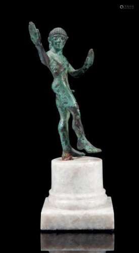 STATUETTE DE DANSEUR. Étrurie, ca.500 av. J. C. St…