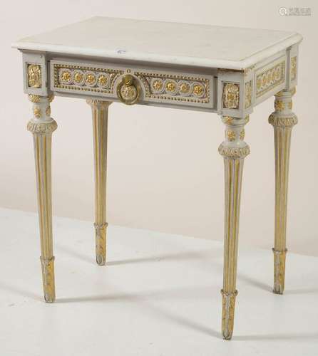 Petite console de style Louis XVI en bois sculpté,…