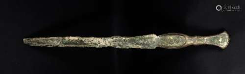 Grande épée à poignée à plaquettes Bronze 45 cm Lu…