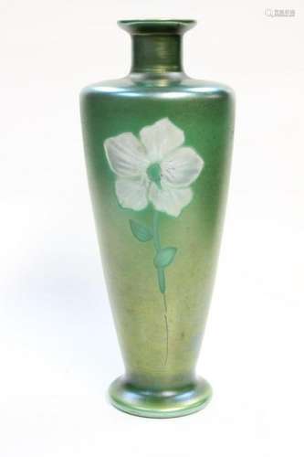 Tiffany Unsigned Etching Glass Vase