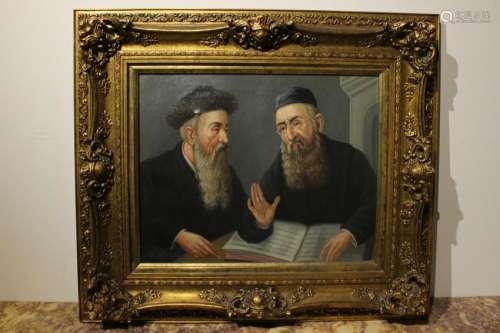 Oil on Canvas of 2 Religious Men