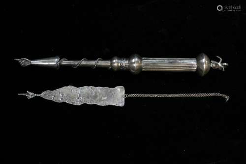 Two Silver Torah Pointer