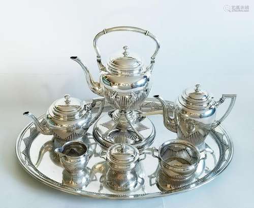 19C German Silver CoffeeTea Service G.Friedlaender