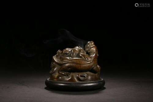 Qing Chinese Bamboo Carved Censer