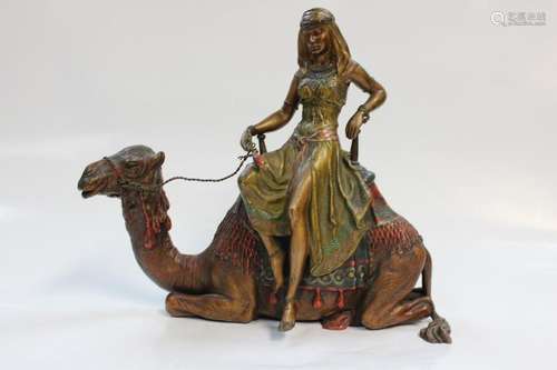 Vienna Bronze Woman Riding on Camel