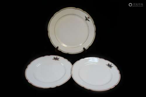 3 European Porcelain Plates