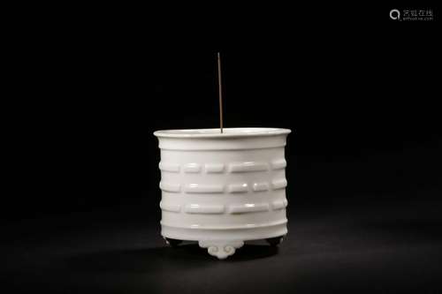 Chinese Blanc De Tripod Censer