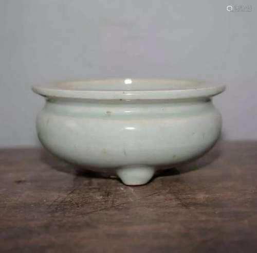 Chinese White Glazed Tripod Censer