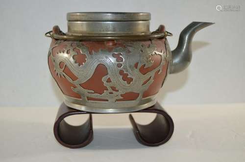 CHINESE YIXING ZISHA TEAPOT,MARK