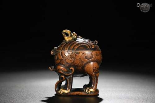 Chinese Bronze Cover Censer