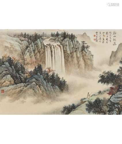 黃君璧 (1898-1991) 谿山觀瀑圖