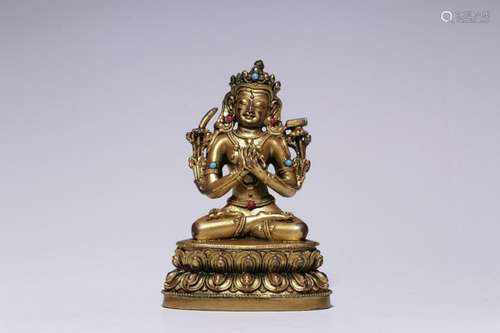 Chinese Gilt Bronze Buddha