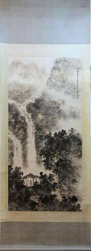 Chinese Ink&Color Landscape Scroll Painting