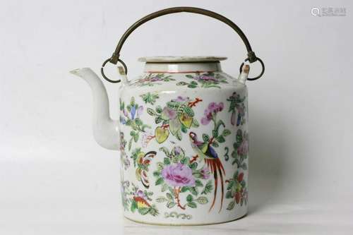 Chinese Famille Rose Porcelain Teapot