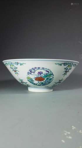 Chinese Doucai Porcelain Bowl,Mark