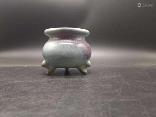 Chinese Jun Ware Porcelain Tripod Censer