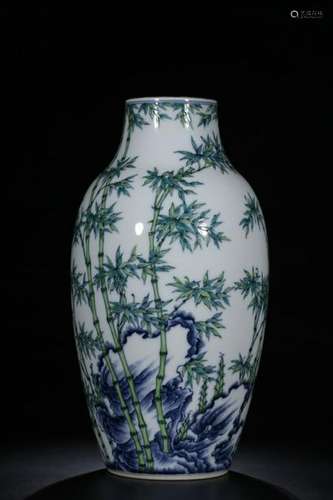 Chinese Doucai Porcelain Vase, Mark