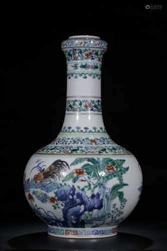 Chinese Doucai Porcelain Vase, Mark