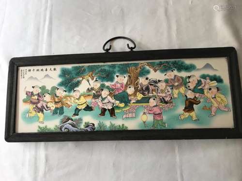 Chinese Porcelain Hanging Plaque