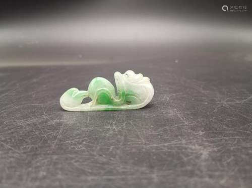 Chinese Jadeite Carved Dragon Shape Brush Holder