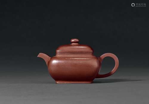 清康熙壬午（1702年） 许子俊制紫砂方壶