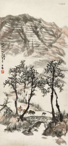 赵望云（1906～1977） 1963年作 归牧 镜心 设色纸本