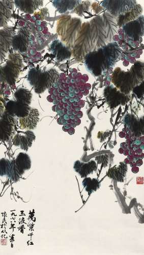 周怀民（1907～1996） 1978年作 万紫千红玉液香 立轴 设色纸本