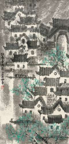 徐希（1940～2015） 乙丑（1985年）作 春雨江南 镜心 设色纸本
