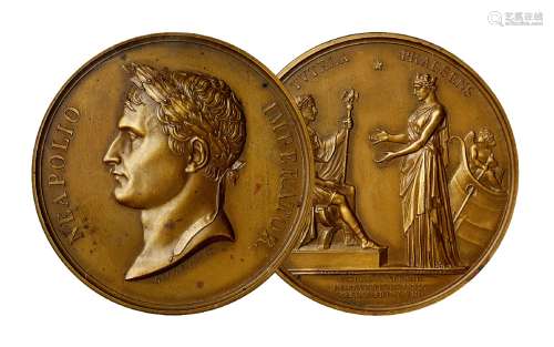 1804年法国拿破仑一世加冕纪念铜章一枚