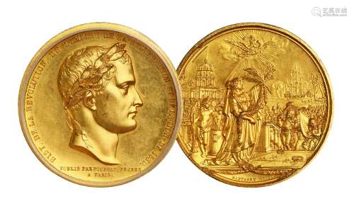 1830年法国拿破仑一世逝世纪念章一枚
