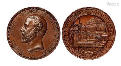 1874年伦敦国际会展中心落成纪念铜章一枚