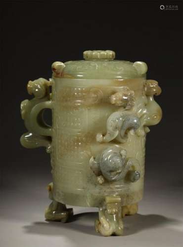 High relief   Dragon Jade Cup