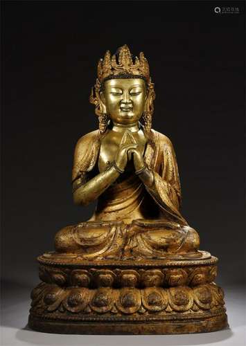 Gilt Bronze Sakyamuni Statue