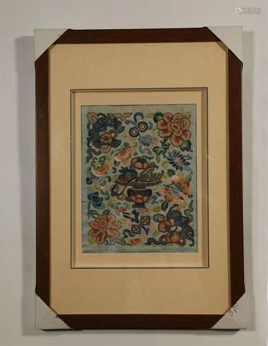 Framed Chinese Silk Embroidery