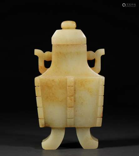 Hetian Jade Vase with Two Ears