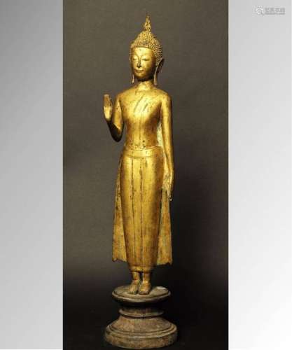 Bouddha bronze Thaïlande XIXème