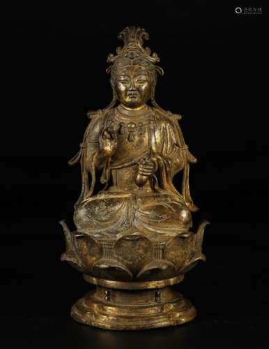 Ancient Gilt Bronze Buddha