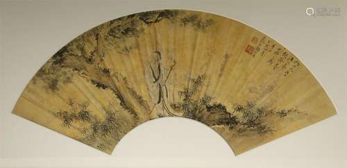 Zhen Shiyun Pine Tree and Figture Painting