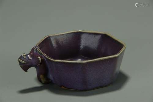 Dragon Head Purple Octagonal Cup