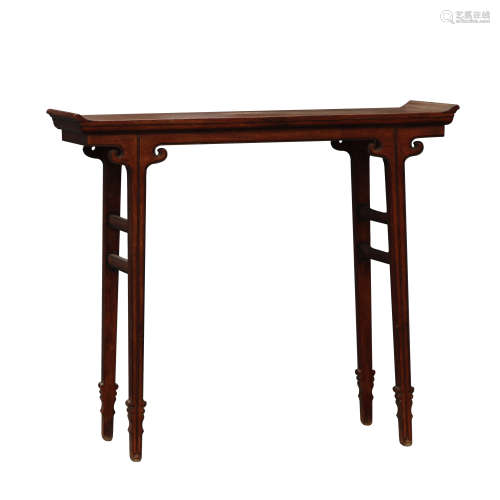 CHINESE HARDWOOD HUANGHUALI ALTAR TABLE PROVENANCE: FROM THE COLLECTION OF CHRISTINE LATTY (1899-1981)