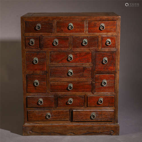 CHINESE HARDWOOD HUANGHUALI TREASURE CABINET