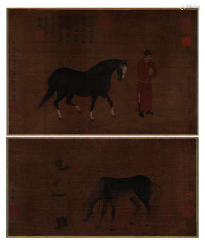 CHINESE SCROLL PAINTING OF HORSE BY ZHAO ZIANG PROVENANCE: FROM THE COLLECTION OF CHRISTINE LATTY (1899-1981)