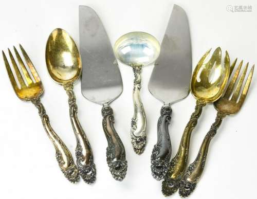 Group Ornate Sterling Silver Gorham Serving Items