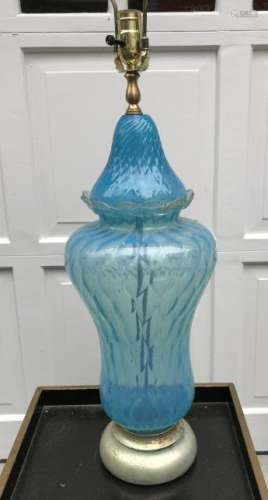 Vintage Murano Art Glass Table Lamp