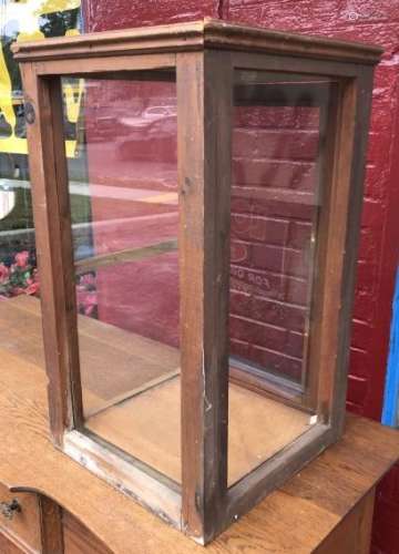 Antique Counter Top Glass Side Display Case